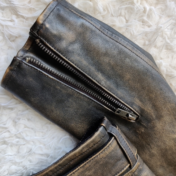 Distressed leather jacket - Picture 10 of 11